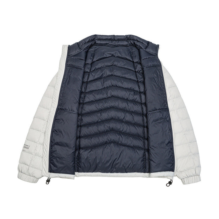 Unisex Short Boxy Insulation Jacket with Light Thermal Padding, High Stand-Up Collar and Drawstring Hem Amarae