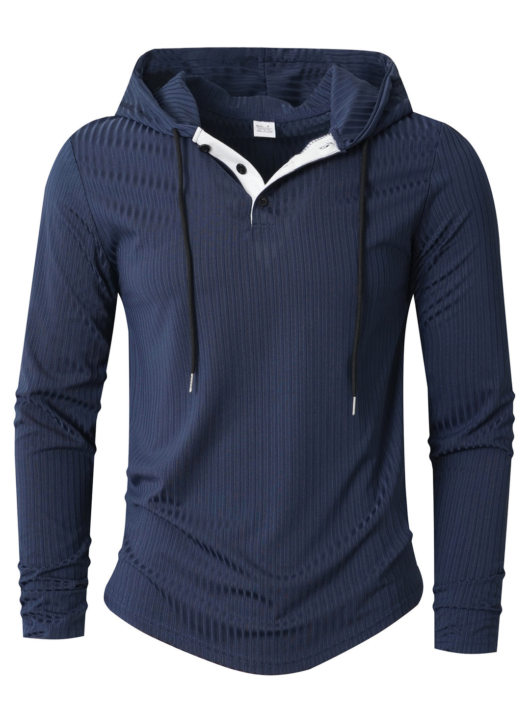 Men's Hoodie Sporty Long Sleeve with Textured Surface Lune London