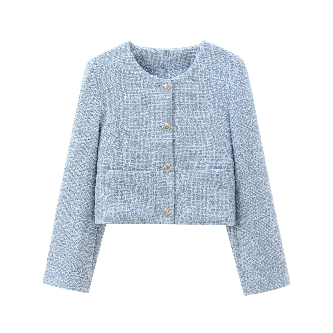 Women Short Cut Designer Jacket with Structured Fabric Amarae