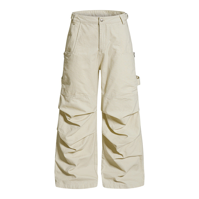 Women's Wide Cargo Pants with Reinforced Knee Areas and Multifunctional Pockets Amarae