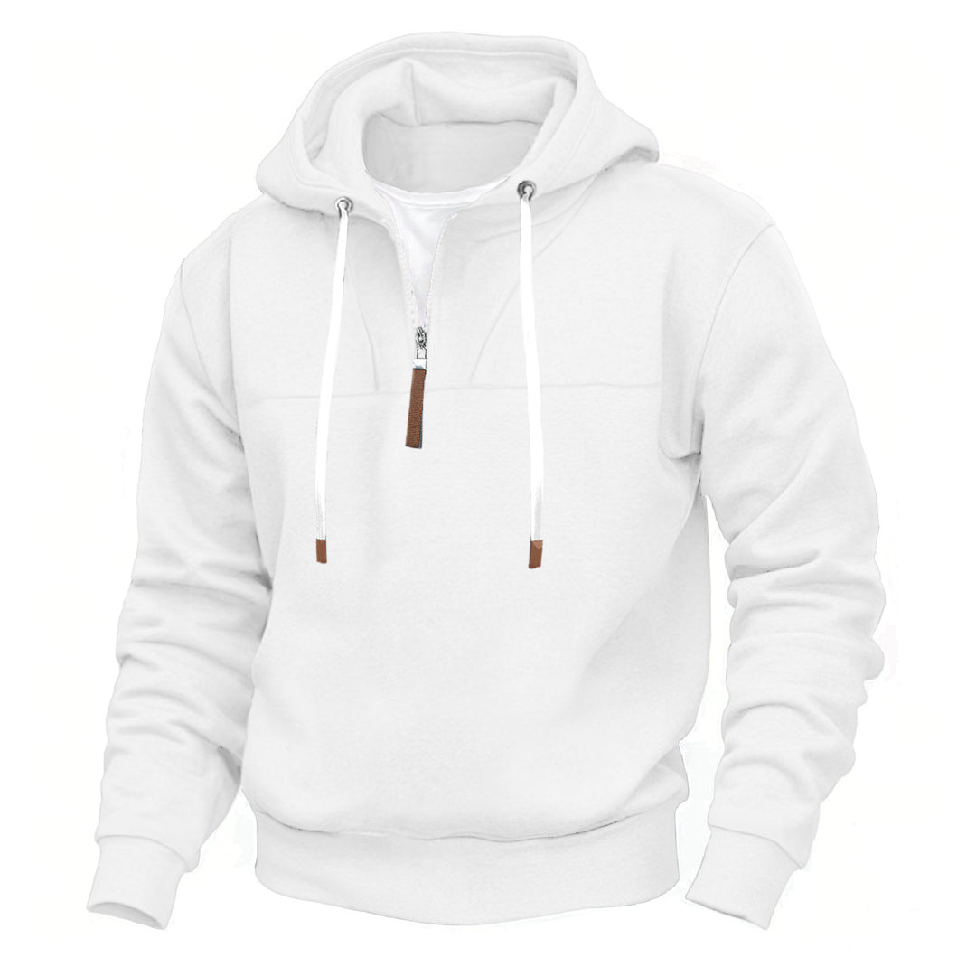 Men's trendy hoodie with high collar and zipper Lune London