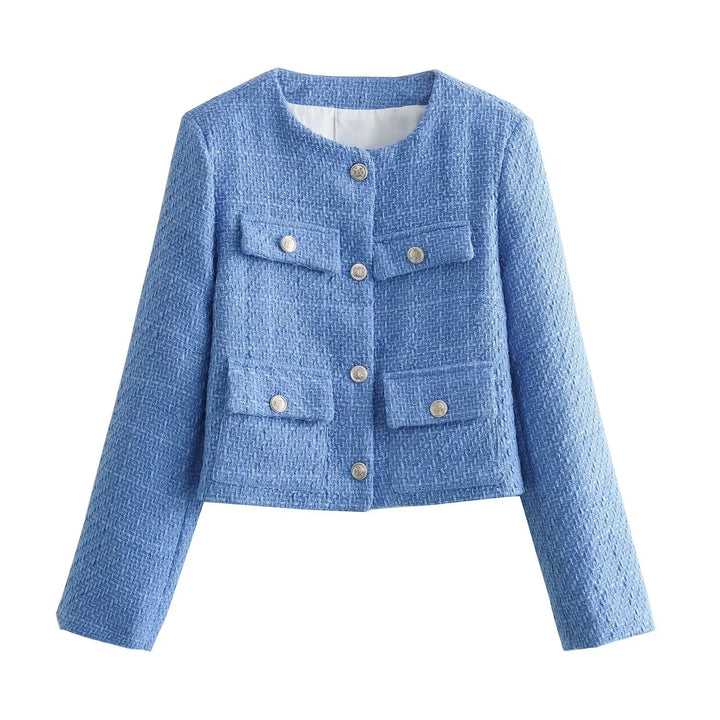 Veste courte tendance pour femmes avec deux poches poitrine pratiques Chic & Stil