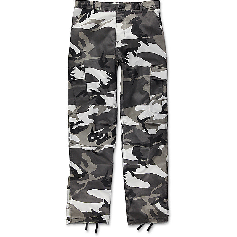 Men's cargo pants with modern camouflage design Lune London