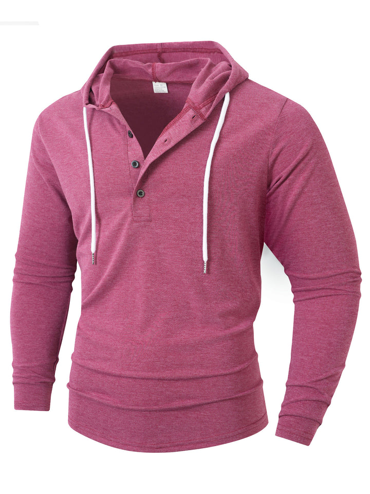 Men's hoodie with modern button closure and breathable fabric Lune London