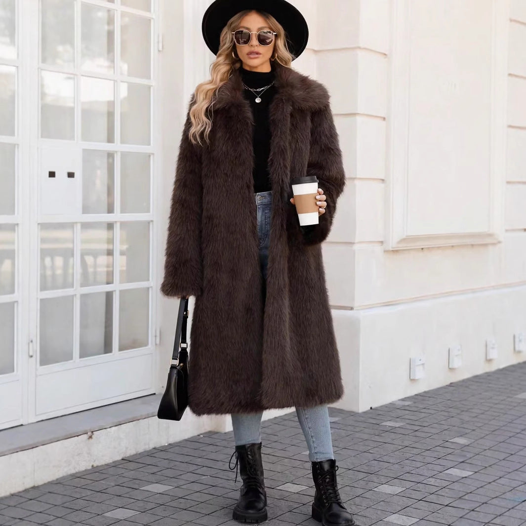 Ladies oversized soft coat with modern cut Amarae