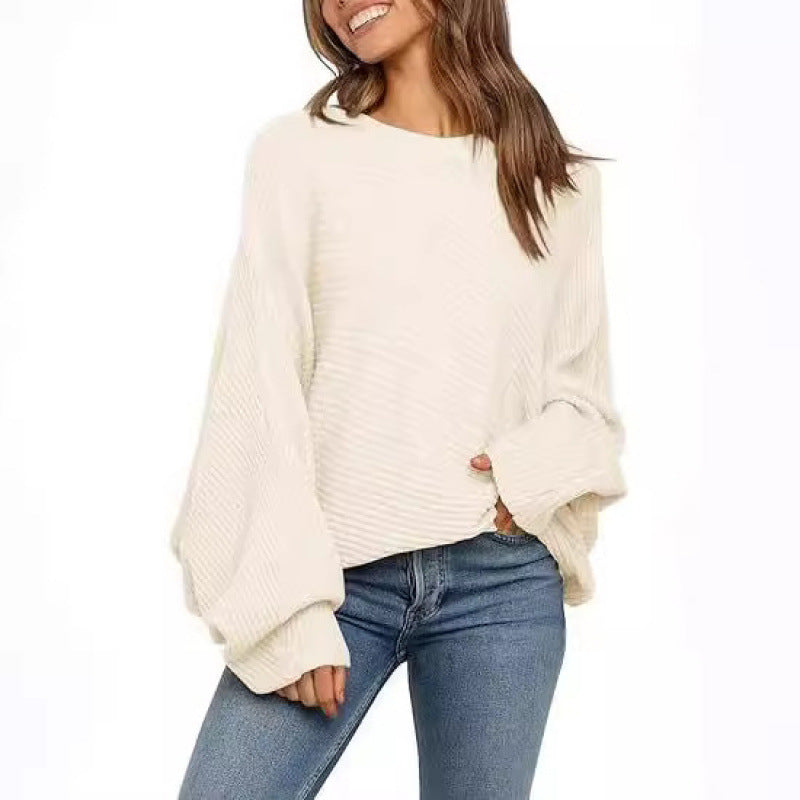 Oversized knitted sweater for women with casual sleeves Lune London