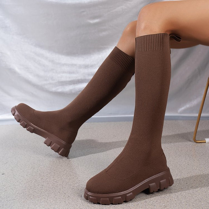 Elegant nylon boots for women with non-slip sole Lune London