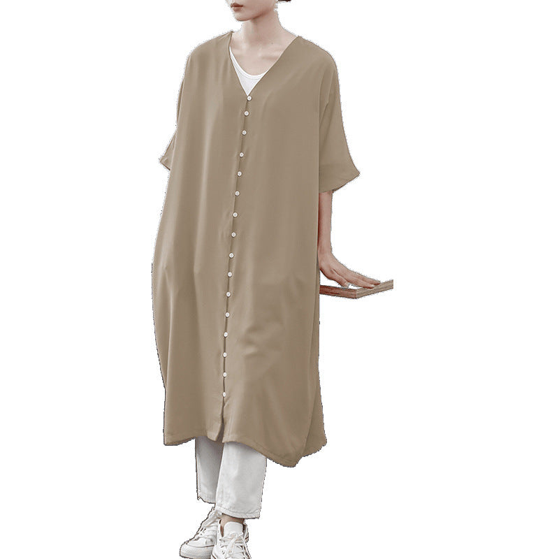 Women Long Button Maxi Dress Lune London