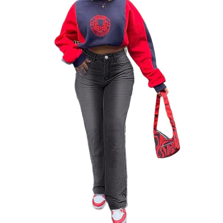 Women High-Waisted Slim-Straight Denim Jeans with Sculpting Waistband Amarae