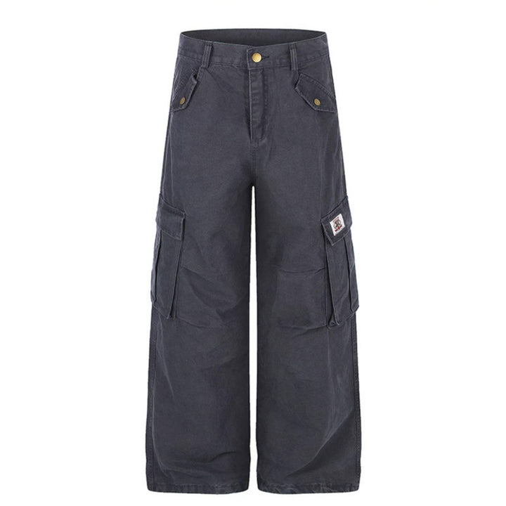 Women Wide High-Waist Cargo Pants with Large Flap Pockets and Utility Details Amarae
