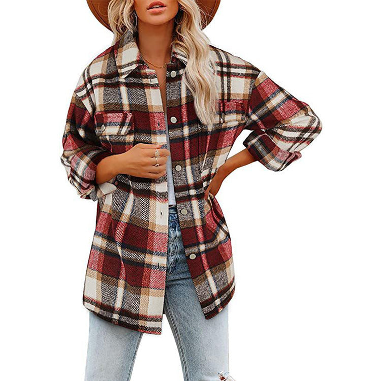 Oversized plaid jacket for women Lune London