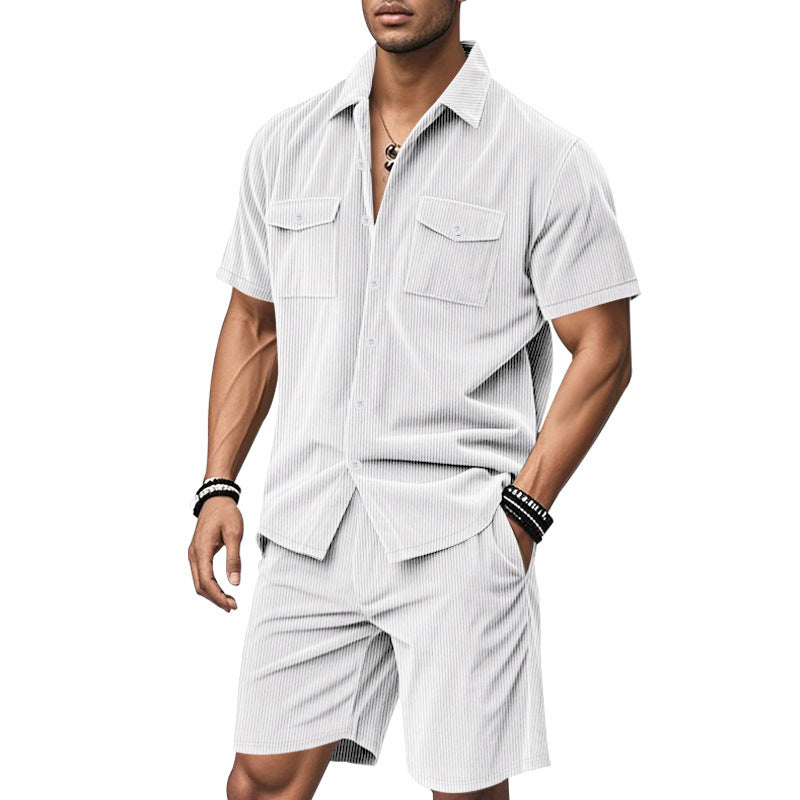 Men's short sleeve shirt and shorts set Lune London