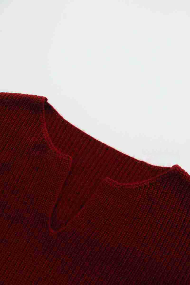Haut tricot décontracté pour femmes avec décolleté en V Chic & Stil