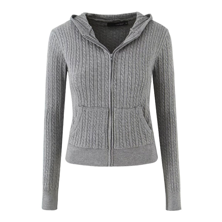 Fashionable women's sports jacket with structure and integrated hood Lune London