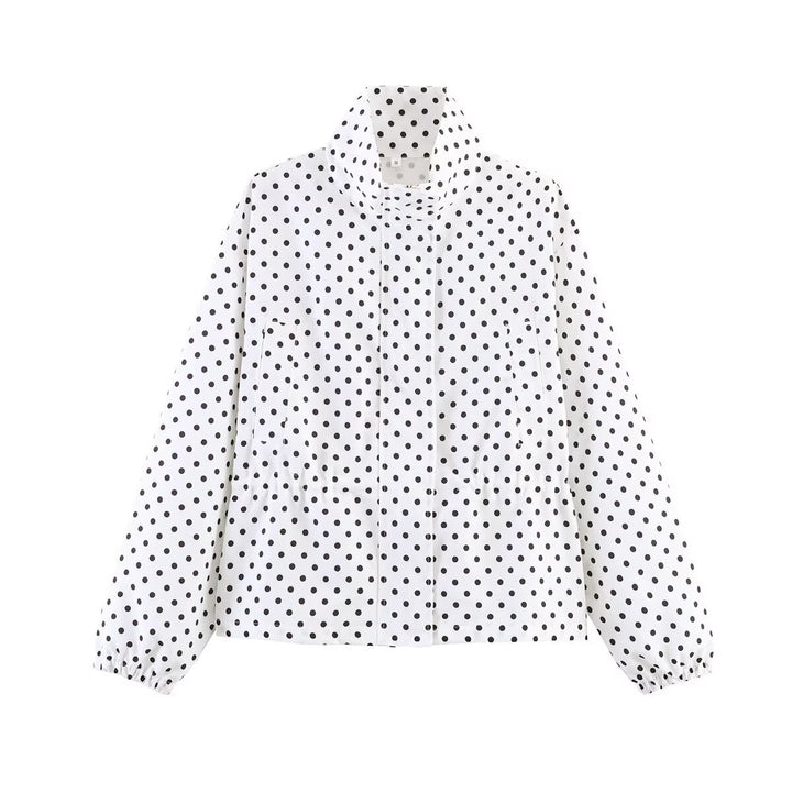 Women Lightweight Quilted Blouson Jacket with Stand-Up Collar and Elastic Cuffs Amarae