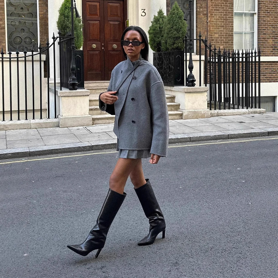 Ladies elegant wool coat Lune London