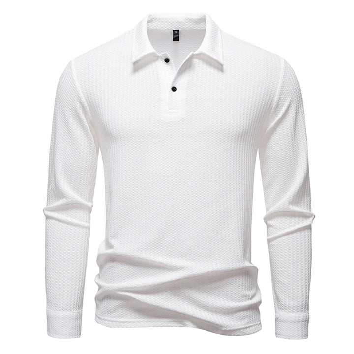 Men's polo shirt with textured surface and modern collar Lune London