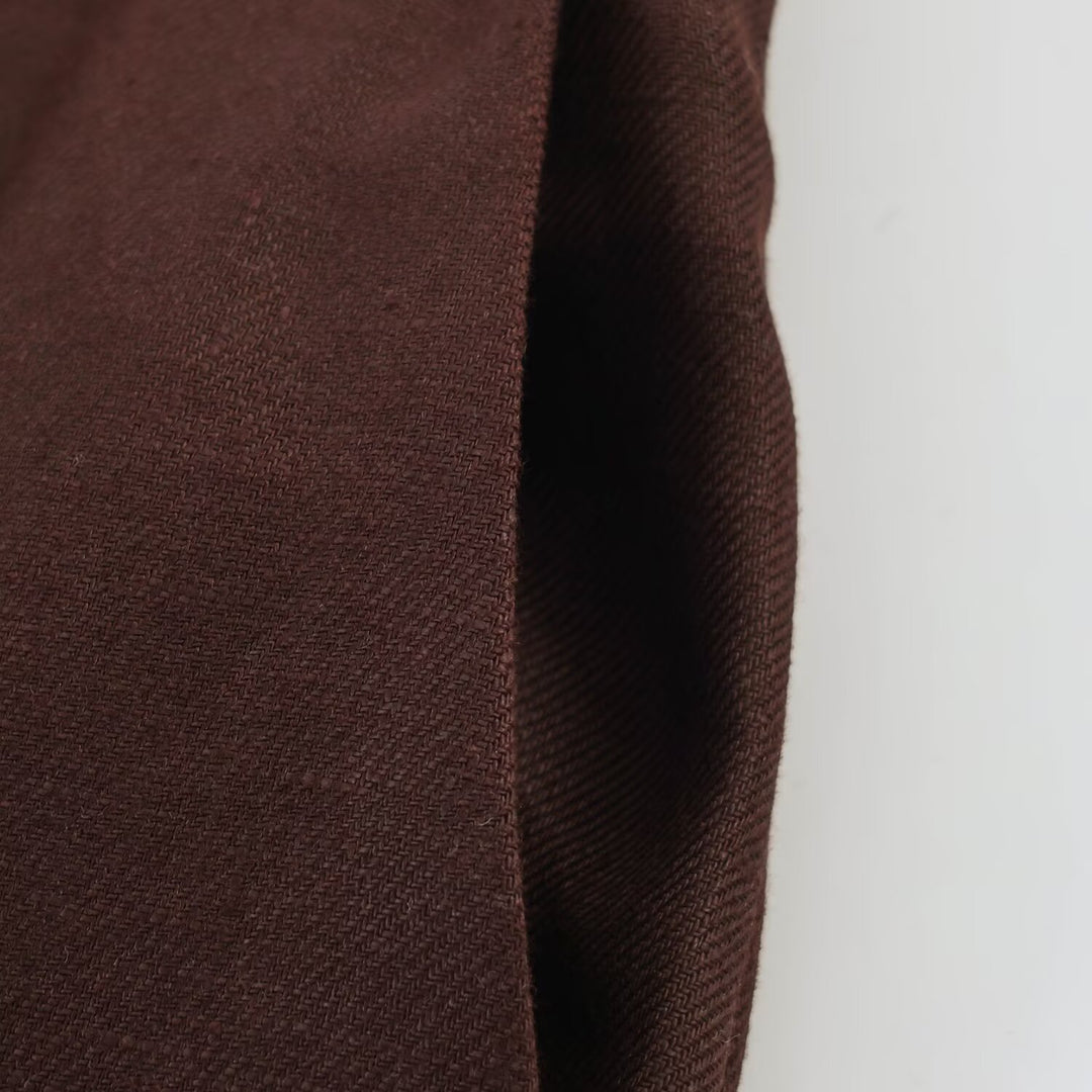 Women's straight-cut linen blend pants with a high waistband, crease and side pockets Amarae