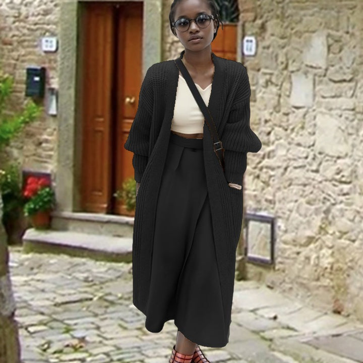 Elegant chunky knit coat for women Lune London