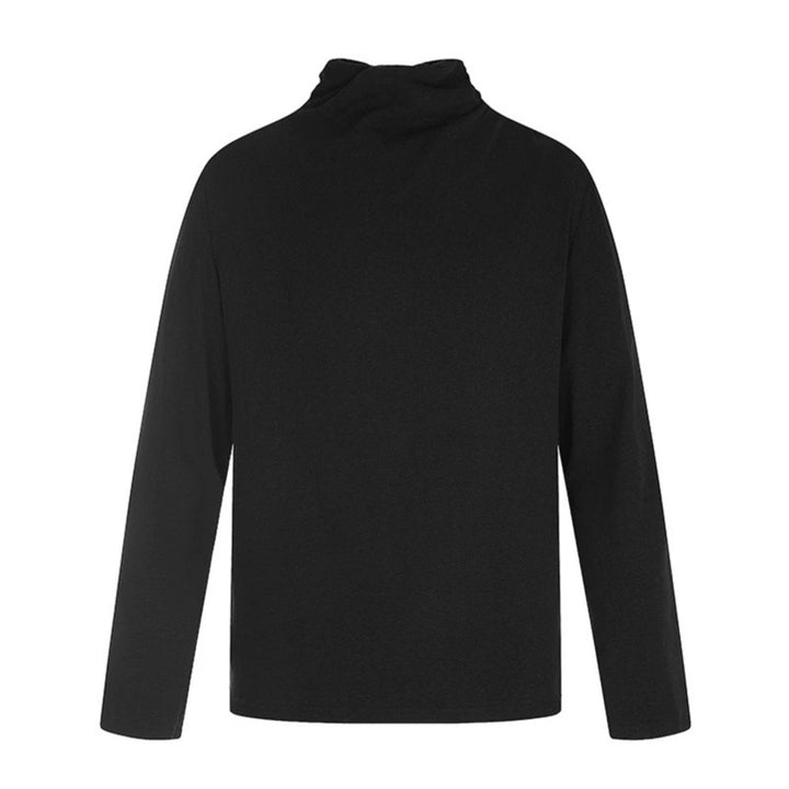 Men's Long Sleeve Shirt with Loose Stand Collar made of Soft Jersey Amarae
