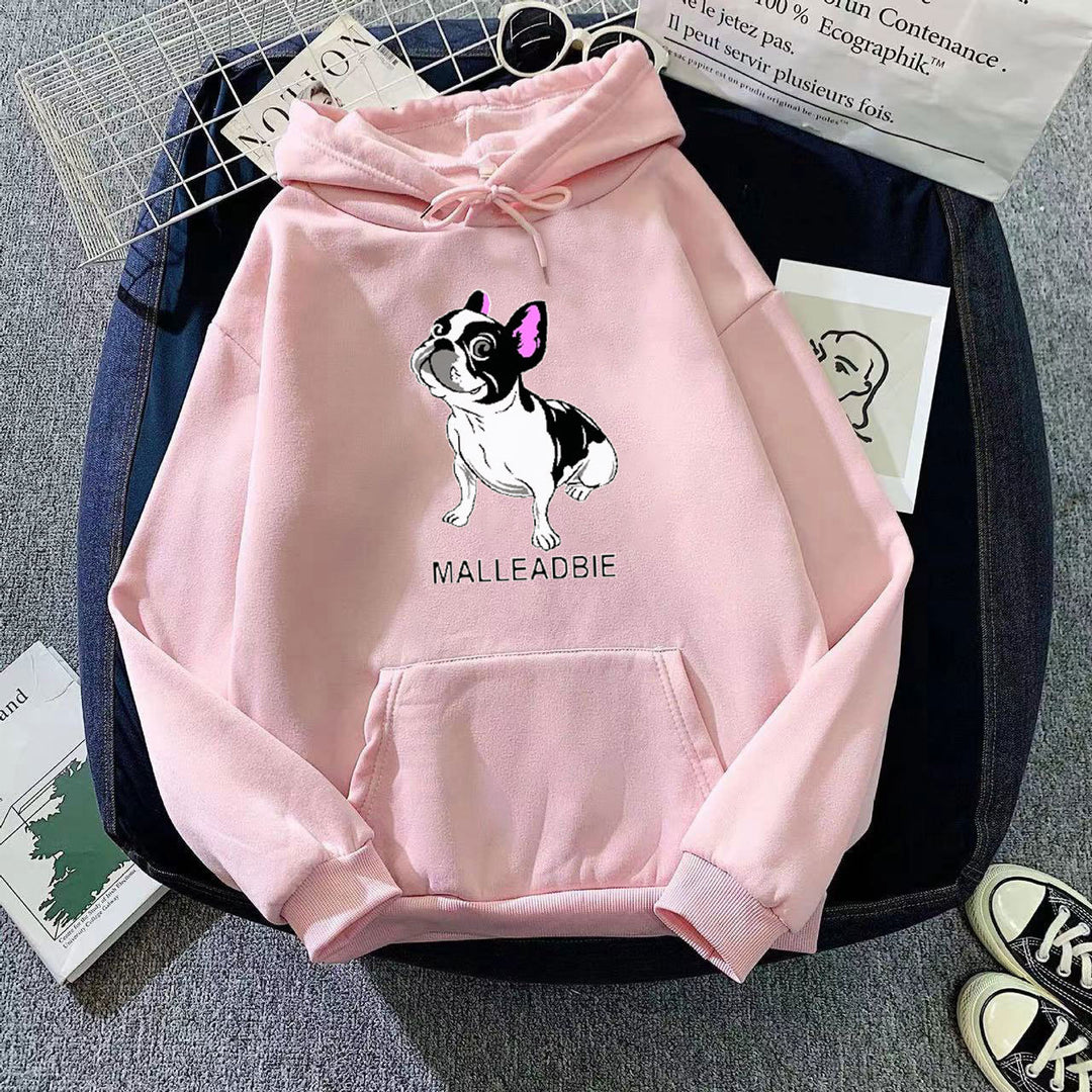 Women's hoodie with creative French Bulldog design Chic & Style