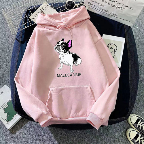 Women's hoodie with creative French Bulldog design Chic & Style