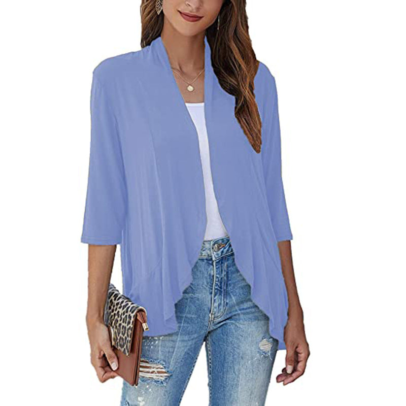 Cardigan for women with an open front design and practical pockets Lune London