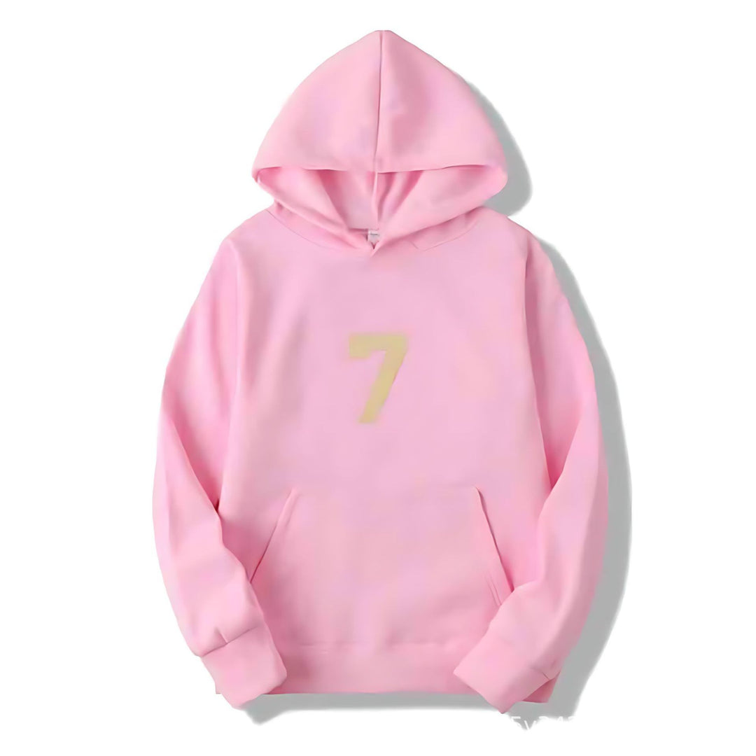 Women's hoodie with sporty design and numeric print Chic & Stil