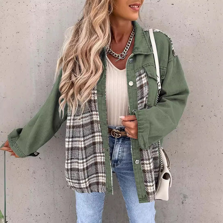 Chic and Stylish Women's Checkered Shirt Jacket