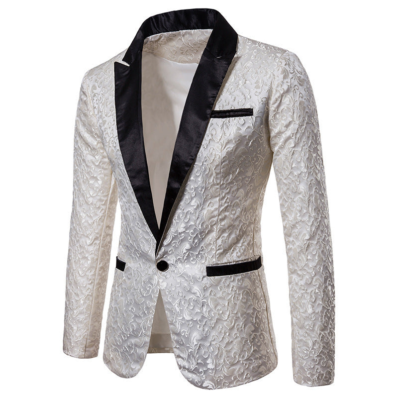 Elegant velvet jacket for men with floral pattern Lune London