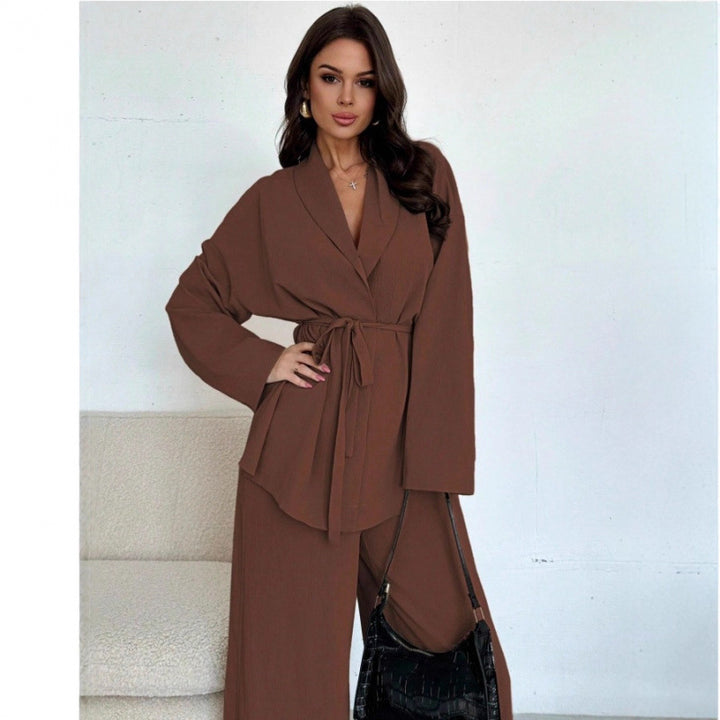Women's Elegant Wrap Jumpsuit with Wide Palazzo Leg Amarae