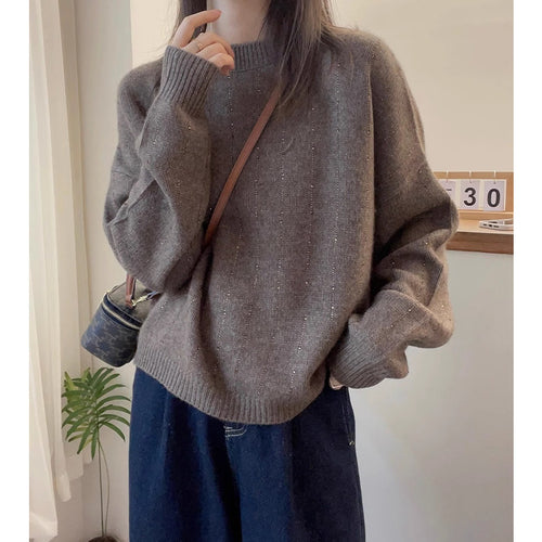 Pull-over tricot confortable pour dames avec des accents scintillants Amarae
