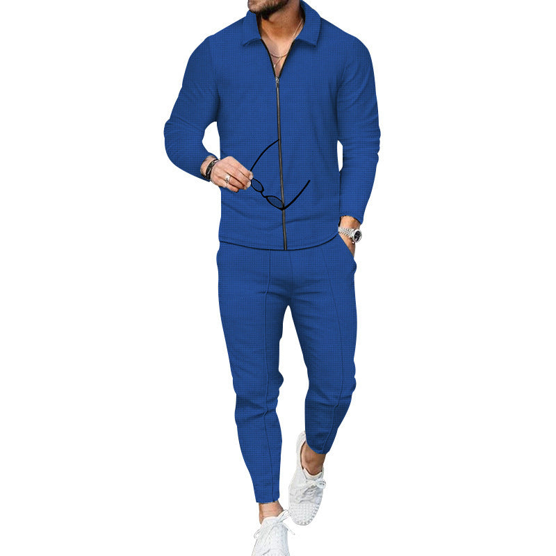 Breathable sports set for men with zipper and elastic waistband Lune London