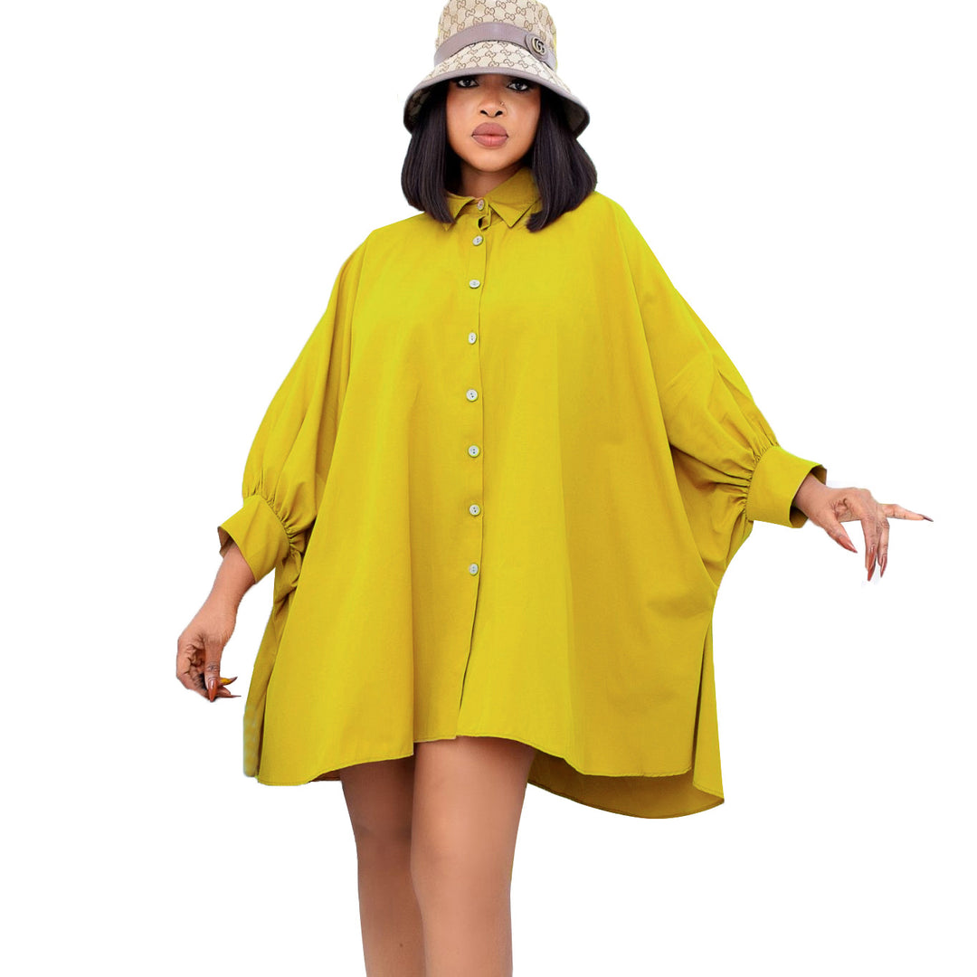 Oversized comfortable blouse shirt for women with balloon sleeves Lune London