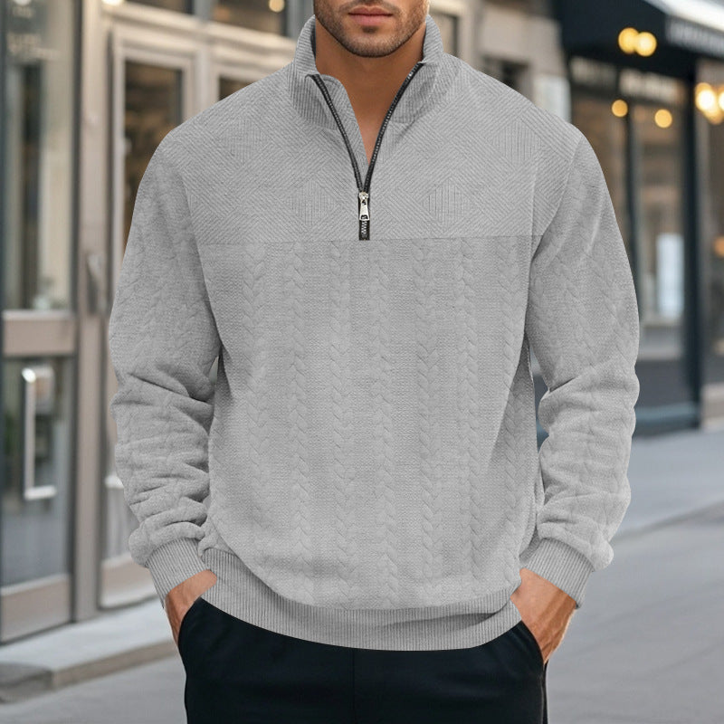 Stylish knitted sweater for men with half-zip closure Lune London