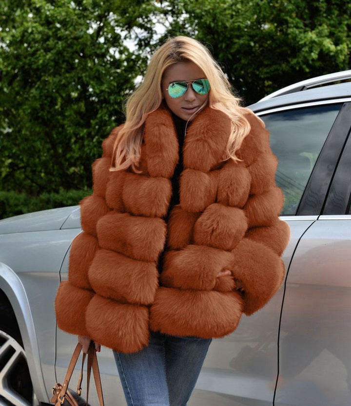 Ladies Chic and Stylish Faux Fur Jacket