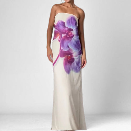 Robe à manches longues pour femmes avec un design floral raffiné Chic & Stil