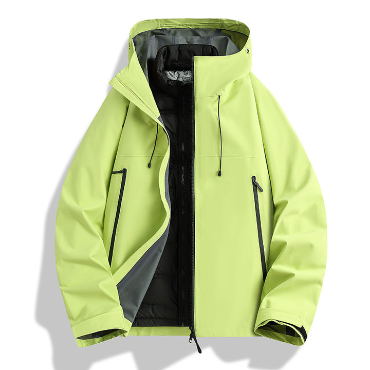 Men's Waterproof Softshell Outdoor Jacket with Adjustable Hood and Breathable Membrane Amarae