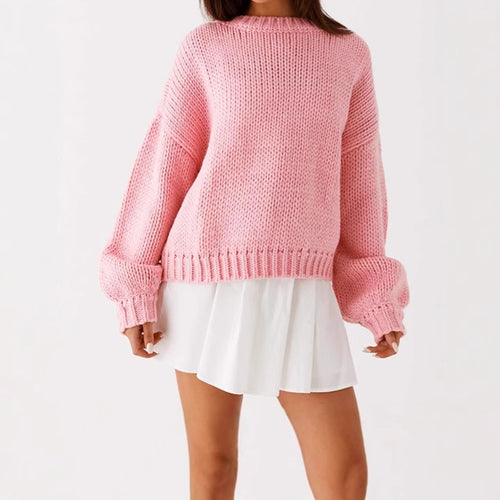 Ladies Comfortable and Stylish Oversized Sweater with Structured Knit Amarae