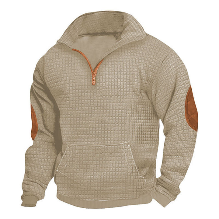 Fleece pullover for men with high collar and practical pockets Lune London