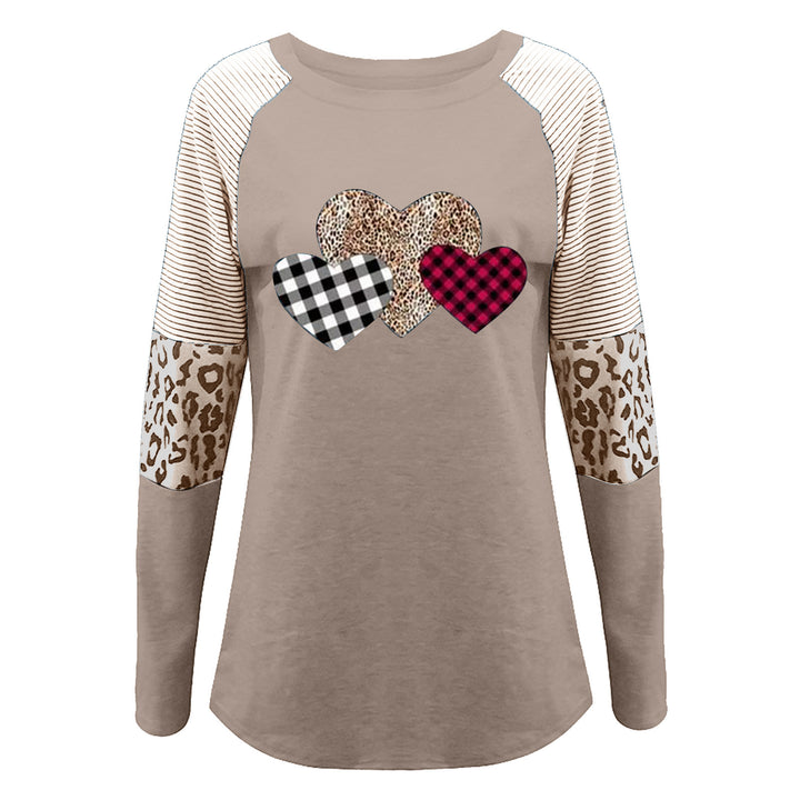 Long-sleeve shirt for ladies with heart-shaped patterns and trendy Lune London patterns