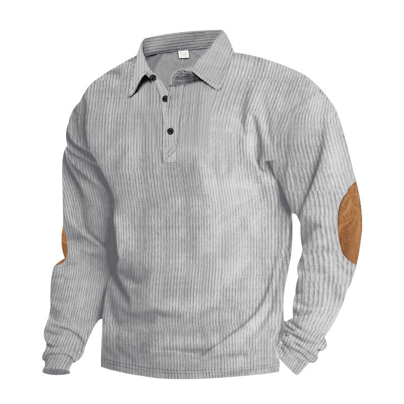 Long sleeve shirt for men with structured design and leather details Lune London