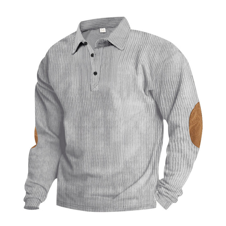 Long sleeve shirt for men with structured design and leather details Lune London