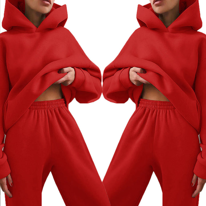 Ensemble de sweat à capuche surdimensionné et de pantalon de jogging pour femmes Chic & Stil
