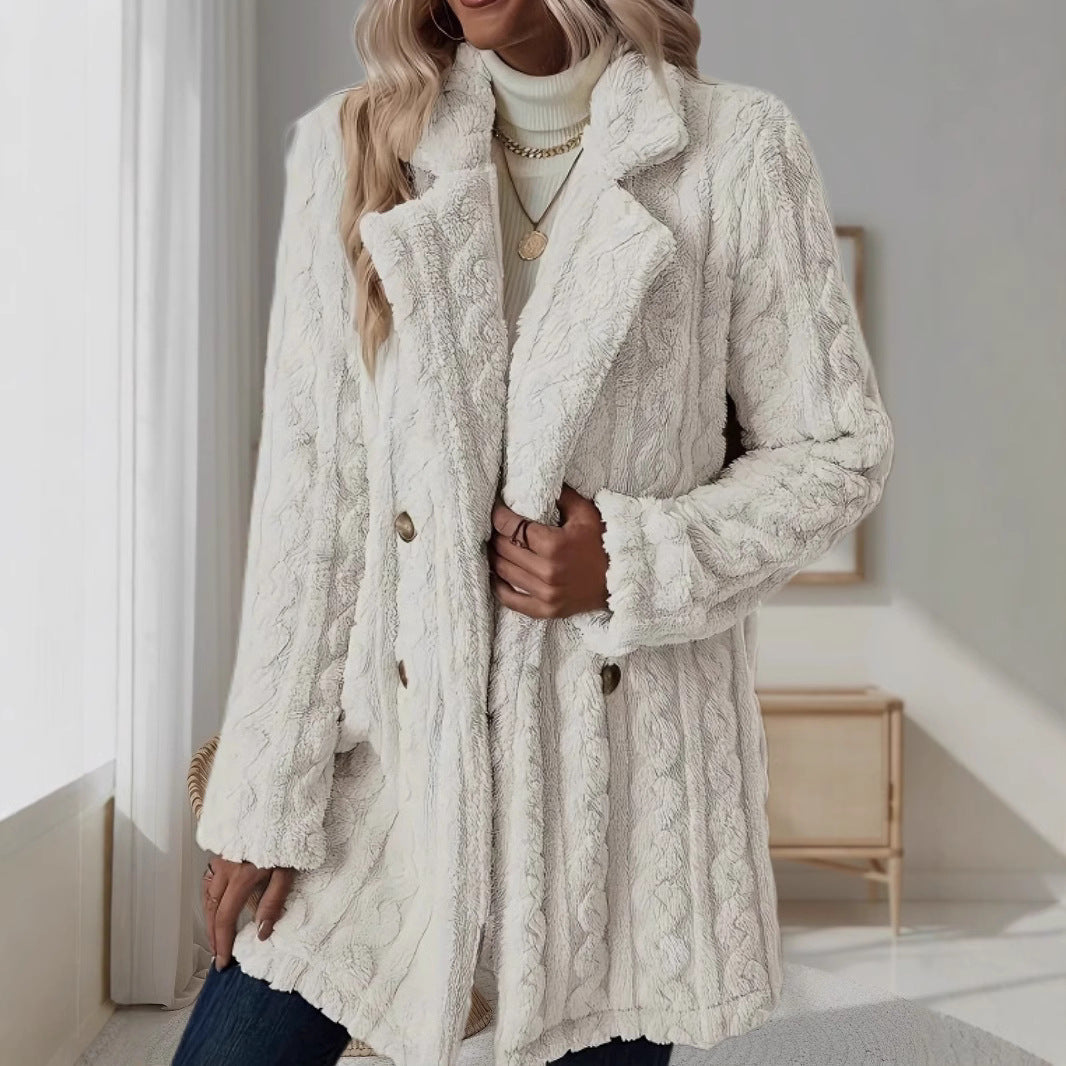 Ladies cozy fleece jacket with Amarae structure
