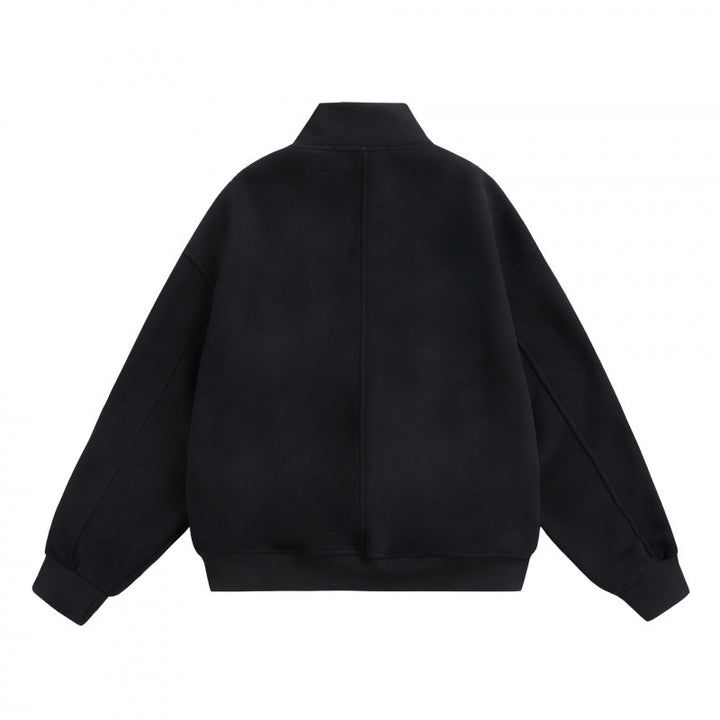Unisex Oversize-Halfzip-Sweatshirt with Stand-up Collar and Flap Pockets Amarae