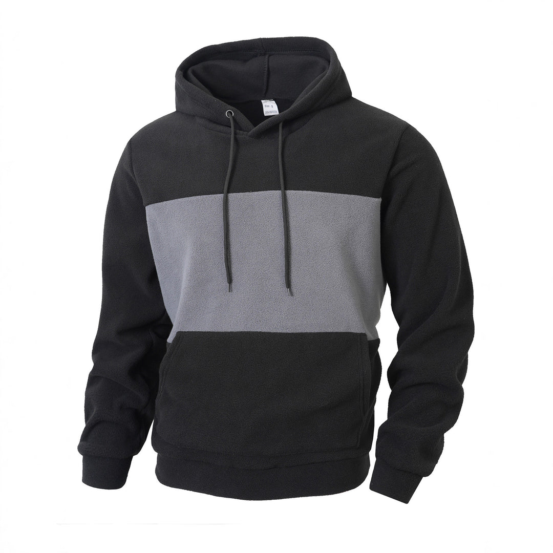 Men's hoodie in fleece with oversized collar Lune London