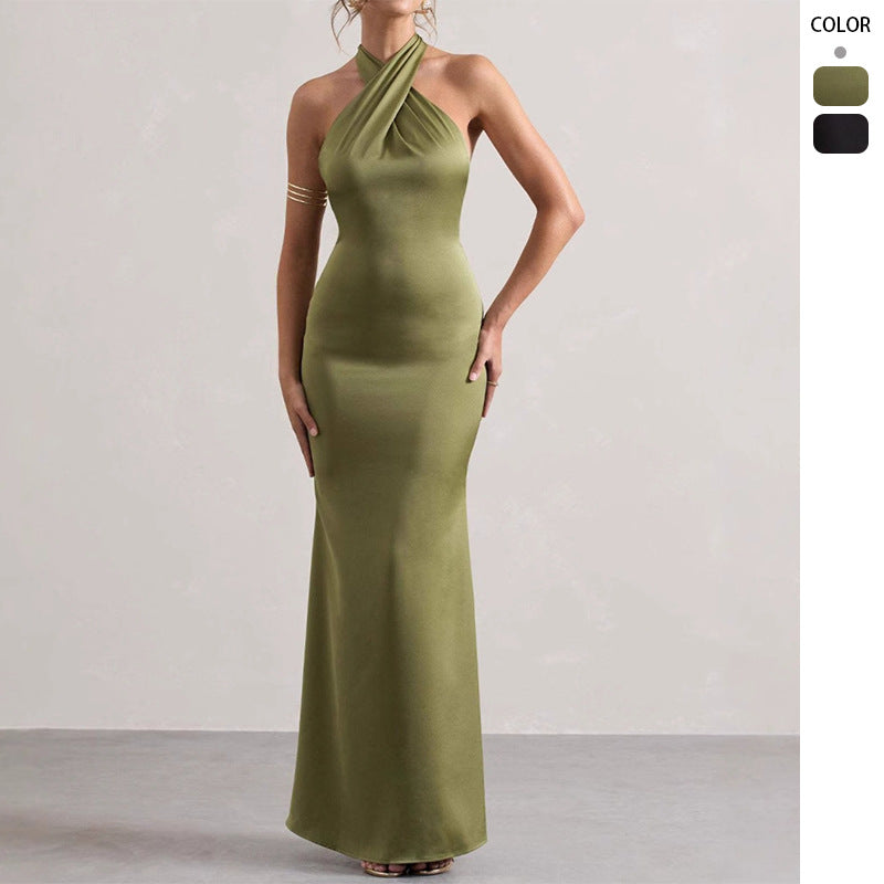 Elegant evening dress for women with slim fit and neck strap Chic & Stil