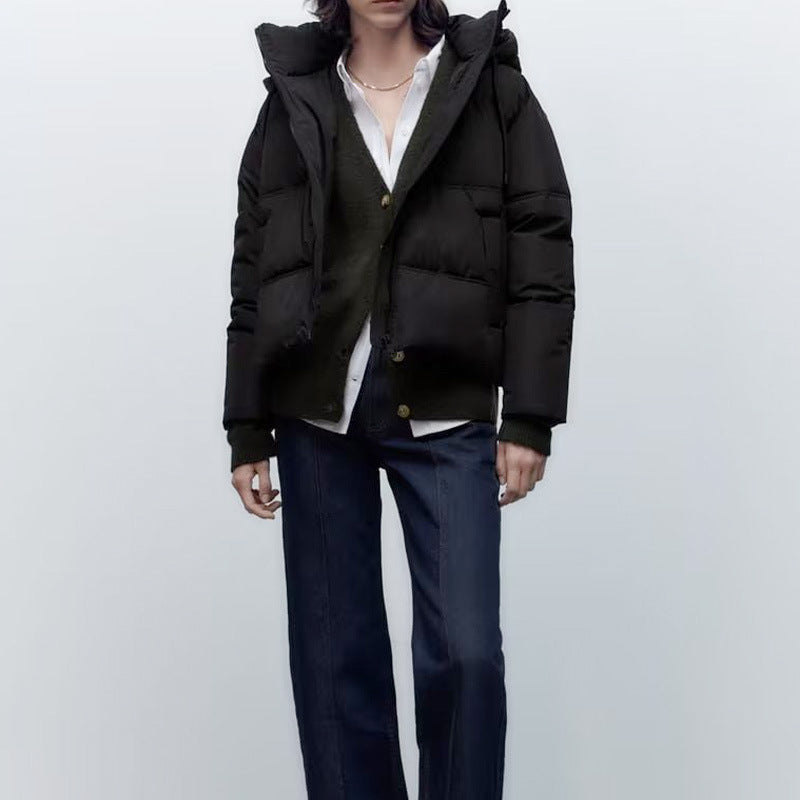 Transitional jacket for women with practical pockets and high collar Lune London