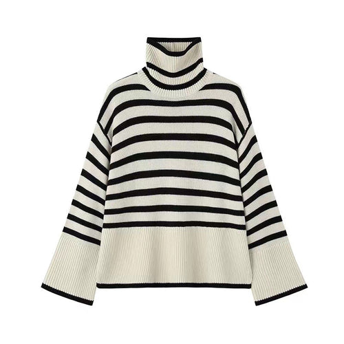 Pullover for women with turtleneck and wide sleeves Amarae